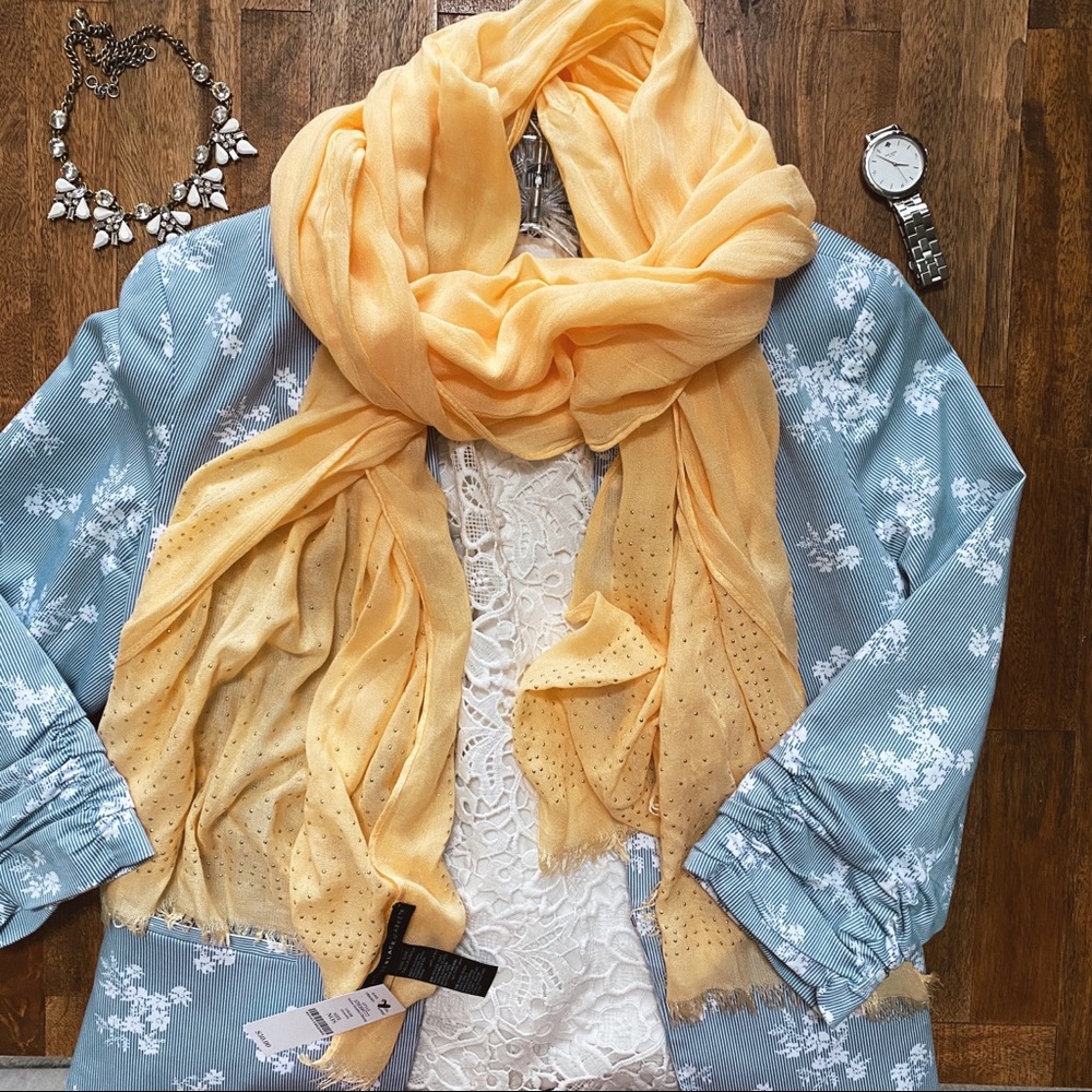 NWT Limoncello Gold Studded Light Scarf 🍋